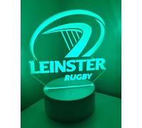 Rugby Ireland Wales England Irish Provinces LED Night Light for Kids, 3D Illusion Night Lamp, 16 Colors Changing with Remote Control, Room Decor, Gifts for Children (Leinster - White Base)