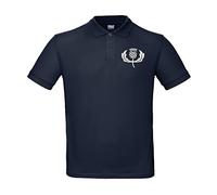 Rugby Kids Polo Shirt Personalised Embroidered Scotland Alba Classic Vintage Style in Blue with Short Sleeves Best Gift for Unisex Kids (5/6 Years)