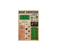 Rugby Knowledge Lover,12 * 8 Inches Vintage Funny Poster Wall Decor Art Gift Retro Picture Metal Sign