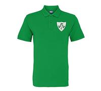 Rugby Ladies Polo Shirt Personalised Embroidered Ireland Eire Classic Vintage Style in Green with Short Sleeves Best Gift for Ladies (18 (XXL))