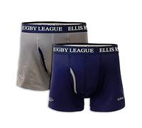 Rugby League Boxer 2-Pack Trunks by Ellis Rugby - Navy & Grey