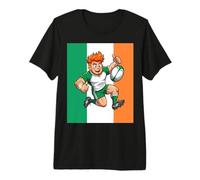 Rugby Leap and A Victorious Thumbs-Pp Premium T-Shirt