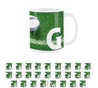 Rugby Letter G Mug - White Initial Personalised Alphabet Tea Coffee Gift Mug Present