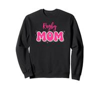 Rugby Mom in Fun Bubble Letters Sweatshirt