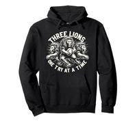 Rugby Motivation - Three Lions One Try at a Time Pullover Hoodie