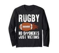 Rugby No Opponents Just Victims Athlete Rugby Player Long Sleeve T-Shirt