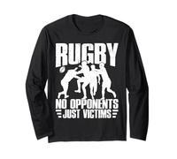 Rugby No Opponents Just Victims Rugby Player Athlete Long Sleeve T-Shirt
