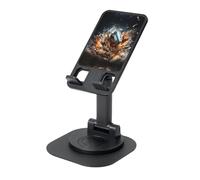 Rugby On Fire Cell Phone Stand 360° Adjustable Foldable Desktop Phone Holder Cradle Compatible with Most Mobile Phones Black