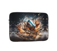 Rugby On Fire Laptop Bag Durable Computer Carrying Case For Most Laptops And Ipads Shock Resistant Slim Sleeve15 Inch