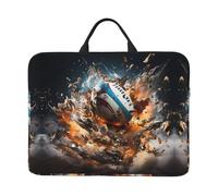 Rugby on Fire Printed Laptop Sleeve - (16.5 x 12.2 inches) Shockproof Portable Laptop Sleeve
