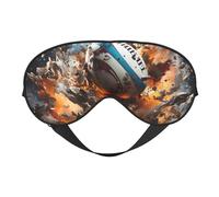 Rugby On Fire Soft Eye Mask. Unisex, Comfortable and Breathable, Suitable for Daily Rest. Helps You Quickly Enter Deep Sleep.