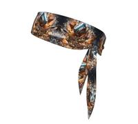 Rugby on Fire Sports Head Tie.Sweat Absorbing Polyester Bandana for Running, Yoga & Gym, Adjustable Unisex Head Wrap