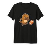 Rugby Platypus Kick Cartoon Premium T-Shirt