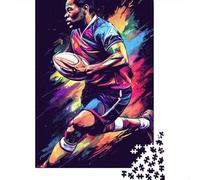 Rugby Player Action Jigsaw Puzzles for Adults Interesting Puzzles 1000 Piece Brain Challenge for Adults Gifts 70x50cm/1000pcs