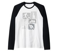 Rugby Player Collage Men Kids Coach Rugger Boys Raglan Baseball Tee