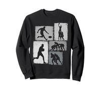 Rugby Player Collage Men Kids Coach Rugger Boys Sweatshirt