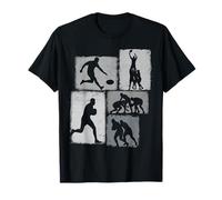 Rugby Player Collage Men Kids Coach Rugger Boys T-Shirt