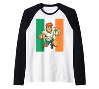 Rugby Power On The Pitch Raglan Baseball Tee