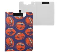 Rugby Red Vintage Pattern Clipboard Folder, A4 Size Folder Clipboard with Pen Slot for Office School