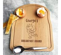 Rugby Rhino Personalised Gift Boiled Eggs & Toast Soldiers Kids Breakfast Board