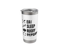 Rugby Routine Eat Sleep Rugby Repeat Stainless Steel Insulated Tumbler
