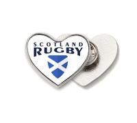 Rugby Scotland Run Art Deco Fashion Heart Metal Pin Brooch Clip Love