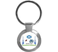 Rugby Scotland Scottish Sport Nation Luxury Round Shaped Metal Keyring In A Gift Box