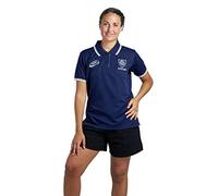 Rugby Scotland Women’s Half Sleeve T-Shirt | Button Down Collar Style | Embroidered Logo | Navy Blue Size M