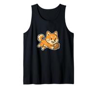 Rugby Shiba Dive Cartoon Tank Top
