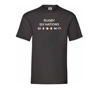 Rugby Six Nations T-Shirt - Option to Personalise with a Name and Number Printed on The Back- England, France, Ireland, Italy, Scotland and Wales