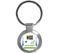 Rugby SPRINGBOKS Africa Sport Nation Luxury Round Shaped Metal Keyring In A Gift Box