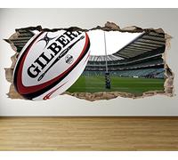 Rugby Stadium Posts 3D Hole in Wall Smash Wall Art Decal Sticker Mural Team