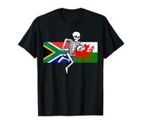 Rugby supporter SA & Wales (flags & bones) T-Shirt