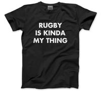 Rugby T-Shirt - Rugby is Kinda My Thing Tee Men's Tshirt Player Sport Scrum Team Coach - M Black