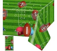 Rugby Table Cloth American Football Plastic Table Cover Rugby Ball Tablecloth Rectangular Tablecloths Disposable Wipe Clean Waterproof Table Cloths Covers for Kids Birthday Sport Party Supplies, 1pc