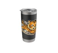 Rugby Tiger Dive Cartoon Stainless Steel Insulated Tumbler