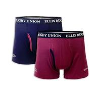 Rugby Union Boxer 2-Pack Trunks by Ellis Rugby - Navy & Purple