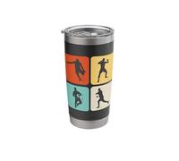 Rugby Vintage Retro Stainless Steel Insulated Tumbler