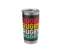 Rugby Vintage Retro Stainless Steel Insulated Tumbler