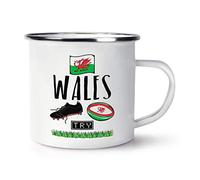 Rugby Wales Retro Enamel Mug Cup