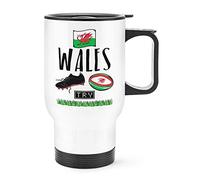 Rugby Wales Travel Mug Cup with Handle