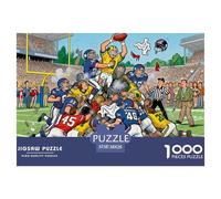 Rugby Wooden Jigsaw Puzzle Waterproof 1000 Piece Puzzles for Adults Gifts Fun Challenging Games