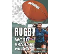 Rugby Word Search Puzzle Book: Easy-To-Read Print, Travel-Size 6x9 inches, 55+ Puzzles, Thoughtful Gift