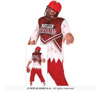 FIESTAS GUIRCA Zombie Quarterback Halloween Costume for Men - American Football Rugby Mens Fancy Dress Costumes Adult Size M 38-40