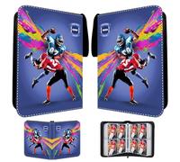 Rugbyball Card Binder,Football Trading Card Binder, 55 pages,440 Card Capacity,Trading Card Album,Binder Collection Booklet With Zip, PU Portable Card Holder