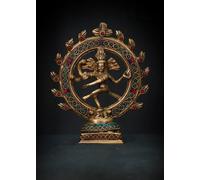 RUGDOLL Brass Natraj Statue, Dancing Shiva Idol, Rudra Shiva Figurines, Natraja Statue, Nataraj for Home, Temple, Office, Decor, Pooja, Gifts.