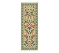 RUGGABLE x Iris Apfel Machine Washable Modern Runner Rug - Birds of A Feather Neutral 2.5x7, Stain-Resistant, Non-Slip Standard Pad - Washable Rug for Hallway, Entryway, Living Room & Kitchen