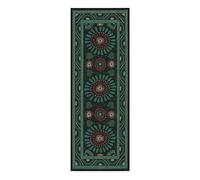 RUGGABLE x Iris Apfel Machine Washable Runner Rug - Suzani Mosaic Teal 2.5x7, Stain-Resistant, Non-Slip Standard Pad - Washable Rug for Hallway, Entryway, Living Room & Kitchen