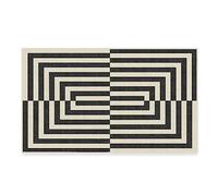 RUGGABLE x Jonathan Adler Machine Washable Modern Area Rug - Op Art Charcoal 3x5, Stain-Resistant, Non-Slip with Standard Pad - Small Rugs for Living Room, Bedroom, Hallway, Entryway & Office