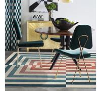 RUGGABLE x Jonathan Adler Washable Modern Area Rug - Op Art Teal 5x7, Stain-Resistant, Non-Slip with Cushioned Pad - Medium Machine Washable Rugs for Living Room, Bedroom, Hallway, Entryway & Office